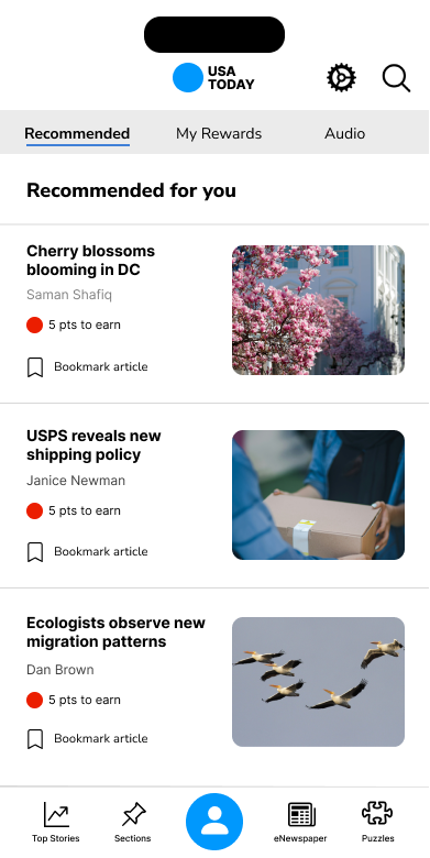 Recommendations Page